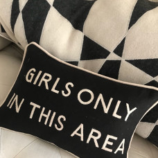 Girls Only tiny embroidered cushion