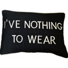 I’ve Nothing To Wear, embroidered cushion