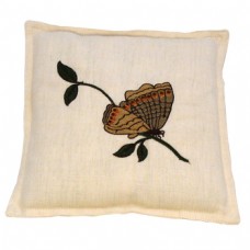 Butterfly on Branch Hand-embroidered