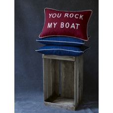 You Rock My Boat - Red Embroidered Cushion