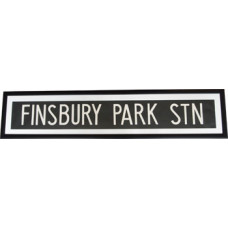 VINTAGE FRAMED FINSBURY PARK STN DESTINATION SIGN