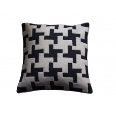 Geometric Crosses Wool Applique Cushion 