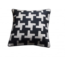 Geometric Crosses Wool Applique Cushion