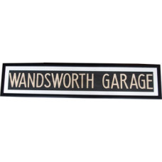 VINTAGE FRAMED WANDSWORTH GARAGE DESTINATION SIGN