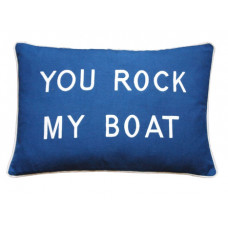 You Rock My Boat- Blue Embroidered Cushion