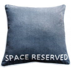 SPACE RESERVED Hand Embroidered Denim Dog Bed