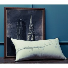 Battersea Riverside Embroidered Cushion