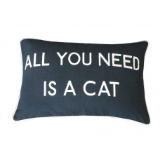 All You Need Is A Cat Embroidered Cushion