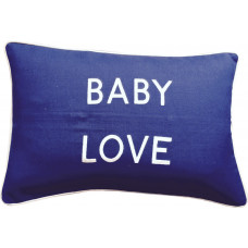 Baby Love, Embroidered Cushion, Blue