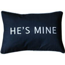 He's Mine Embroidered Cushion