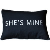 She's Mine Embroidered Cushion