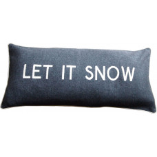Let It Snow Embroidered Wool Cushion