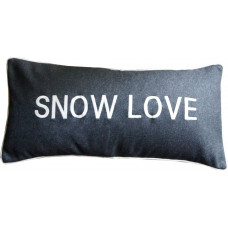 Snow Love Embroidered Cushion