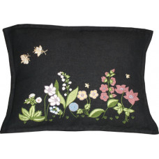 Hand-embroidered Flora Garden Multi/black