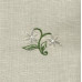 Sprig Grey/White Hand-embroidered